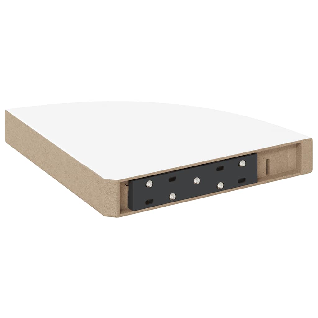vidaXL Ράφια Τοίχου Γωνιακά 2 τεμ. Άσπρα 25x25x3,8 εκ. MDF