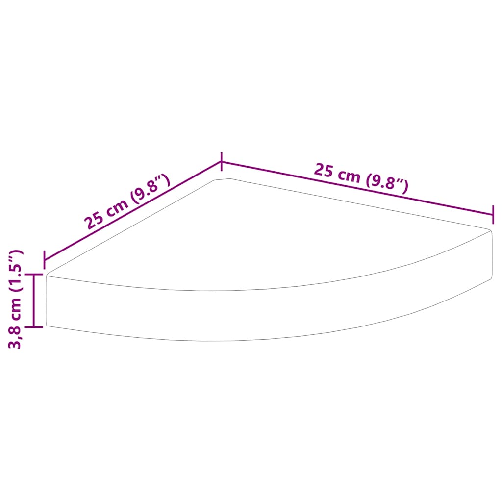 vidaXL Ράφια Τοίχου Γωνιακά 4 τεμ. Άσπρα 25x25x3,8 εκ. MDF