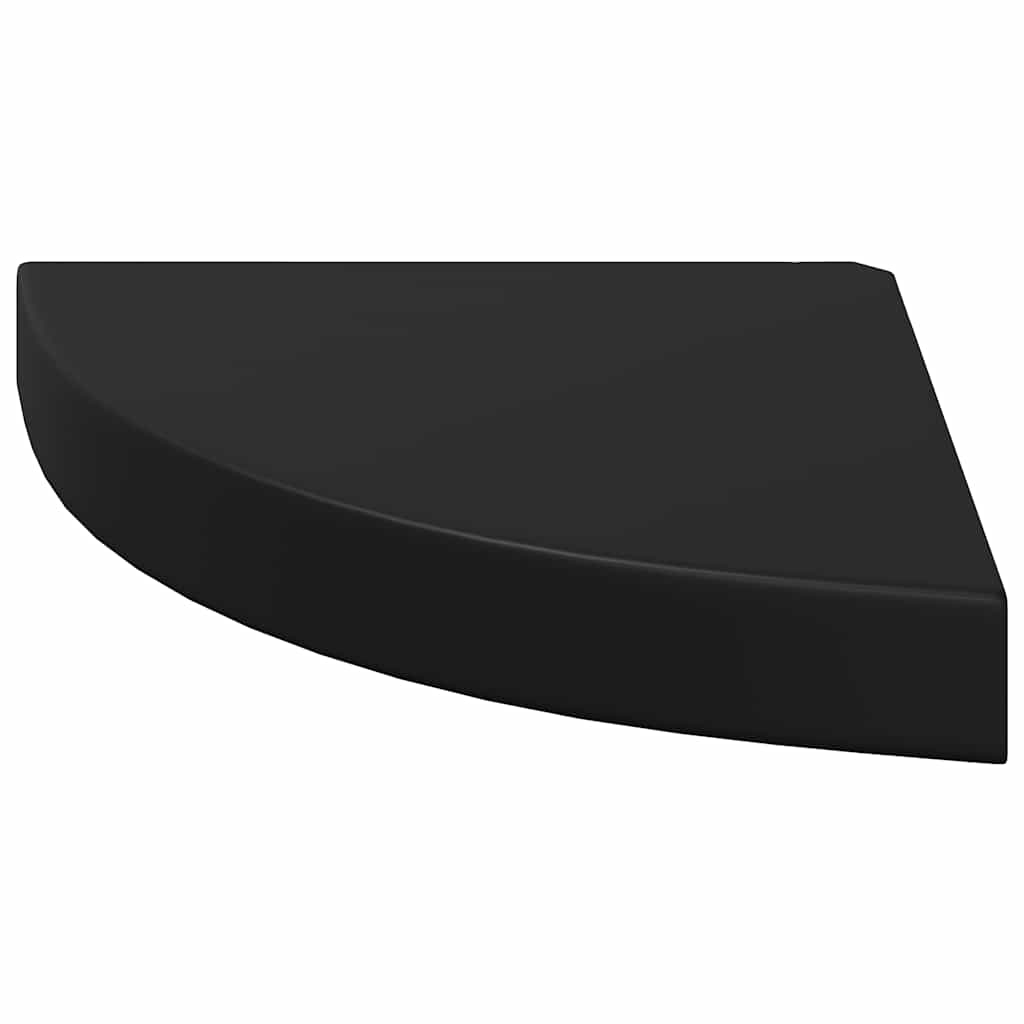vidaXL Ράφι Τοίχου Γωνιακό Μαύρο 25 x 25 x 3,8 εκ. από MDF