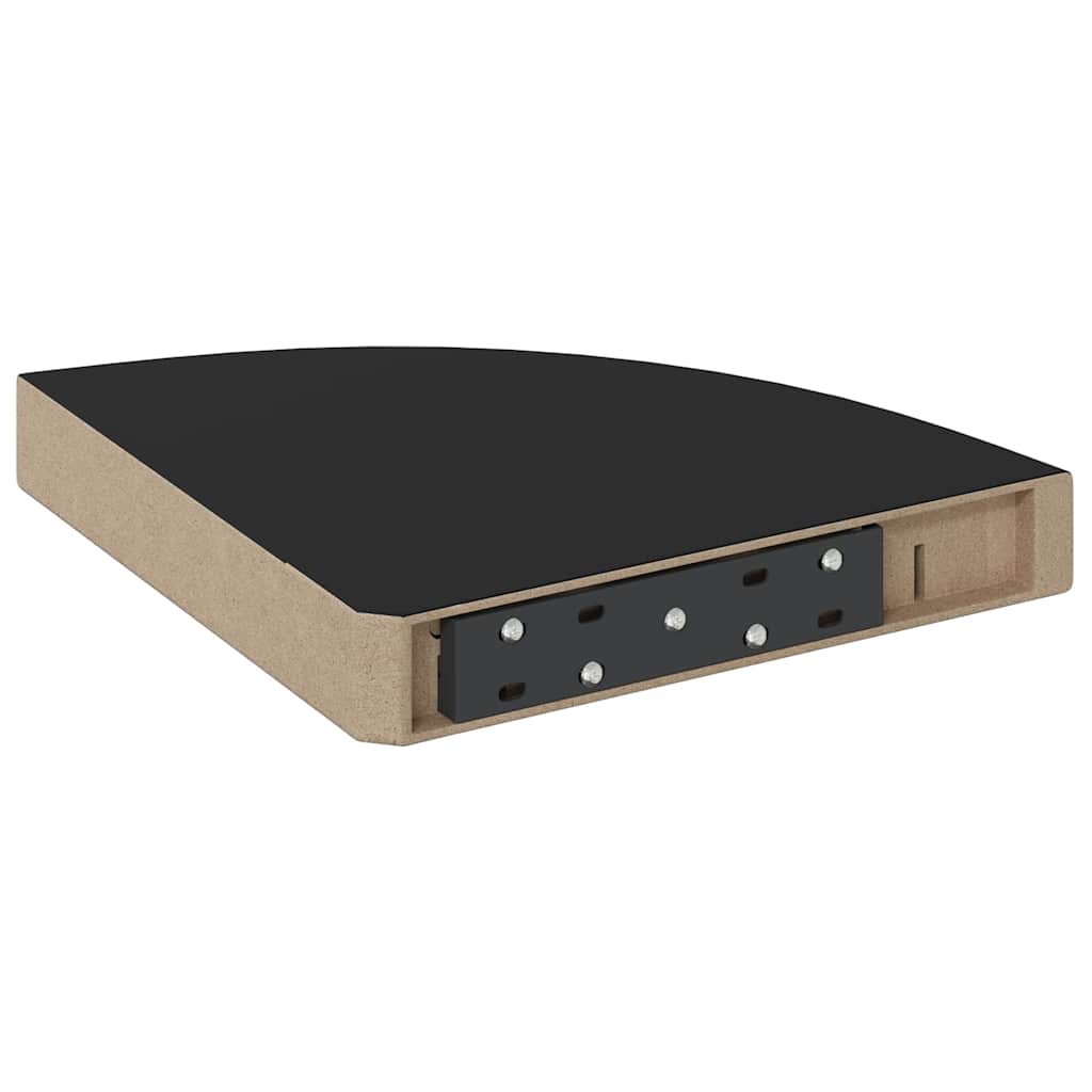 vidaXL Ράφι Τοίχου Γωνιακό Μαύρο 25 x 25 x 3,8 εκ. από MDF