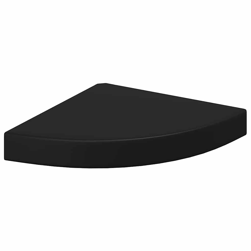 vidaXL Ράφια Τοίχου 4 τεμ. Μαύρα 25x25x3,8 εκ. από MDF