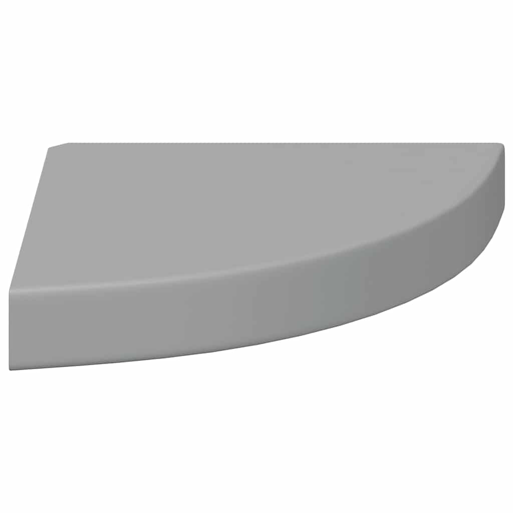 vidaXL Ράφια Τοίχου Γωνιακά 2 τεμ. Γκρι 25x25x3,8 εκ. MDF