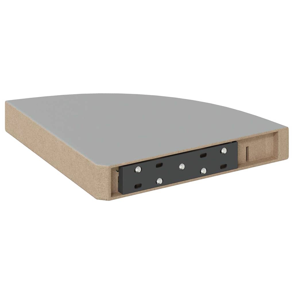 vidaXL Ράφια Τοίχου Γωνιακά 2 τεμ. Γκρι 25x25x3,8 εκ. MDF
