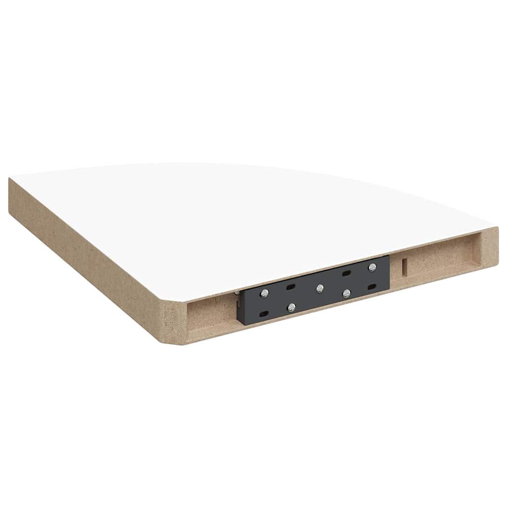 vidaXL Ράφια Γωνίας Πλευράς 2 τεμ. Λευκά 35x35x3,8 εκ. από MDF