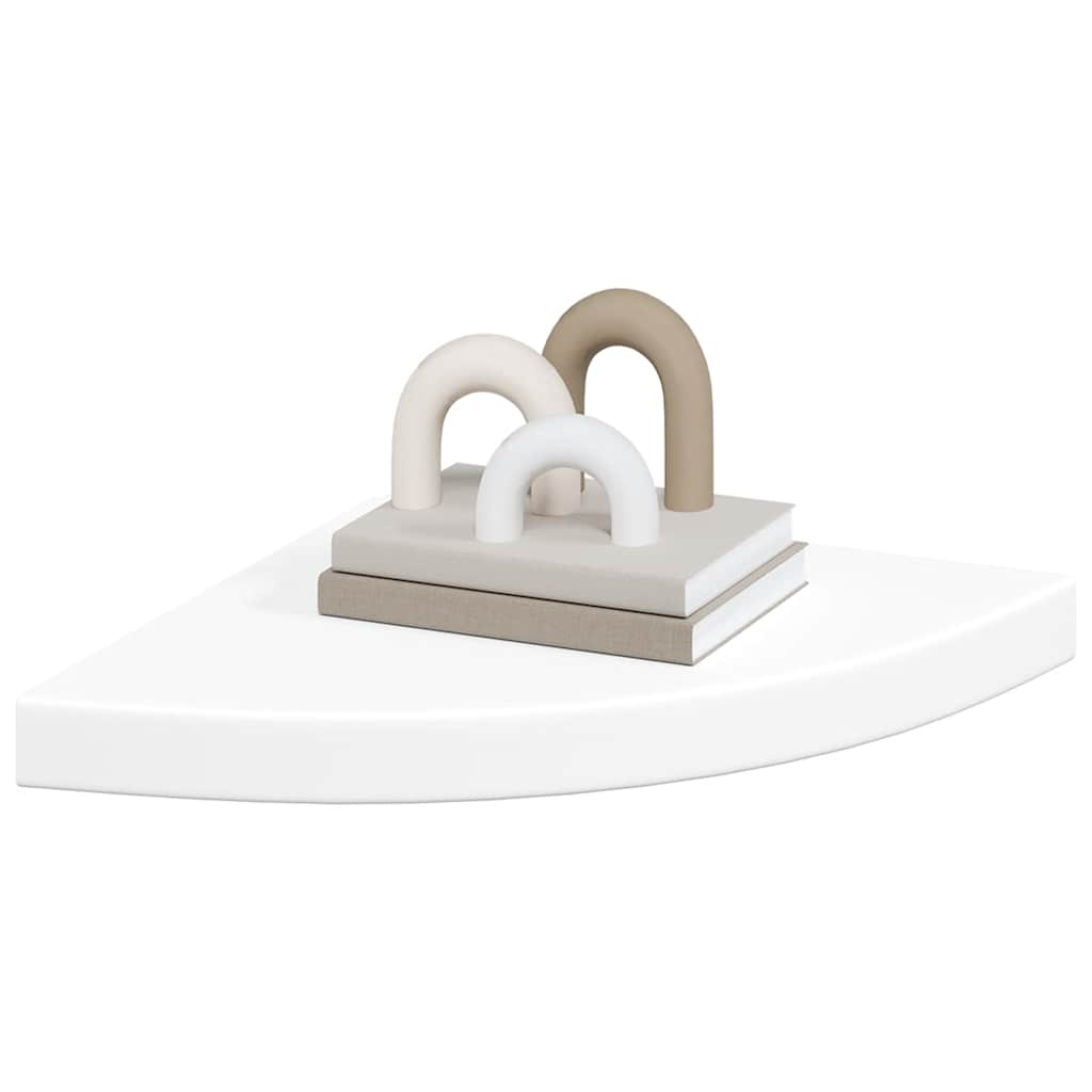 vidaXL Ράφια Τοίχου Γωνιακά 4 τεμ. Άσπρα 35x35x3,8 εκ. MDF
