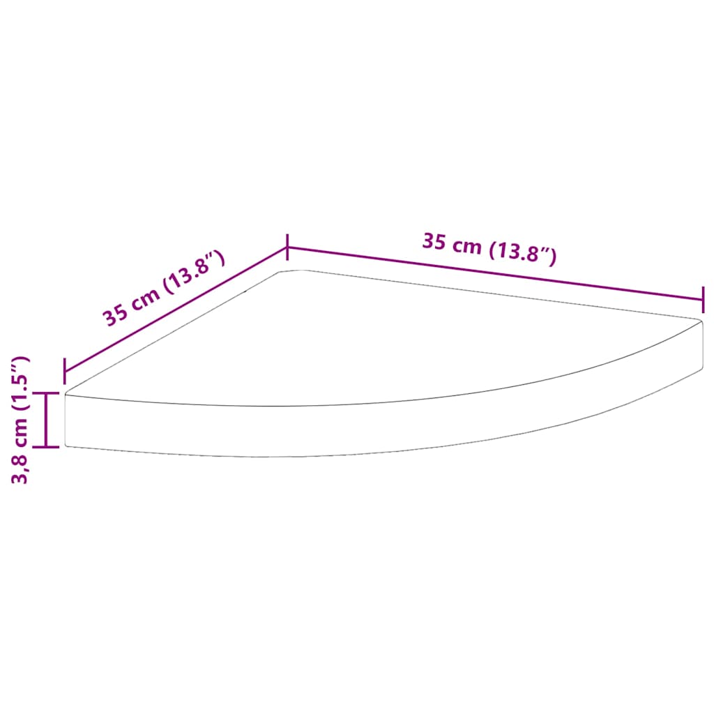 vidaXL Ράφι Τοίχου Γωνιακό Γκρι 35x35x3,8 εκ. από MDF