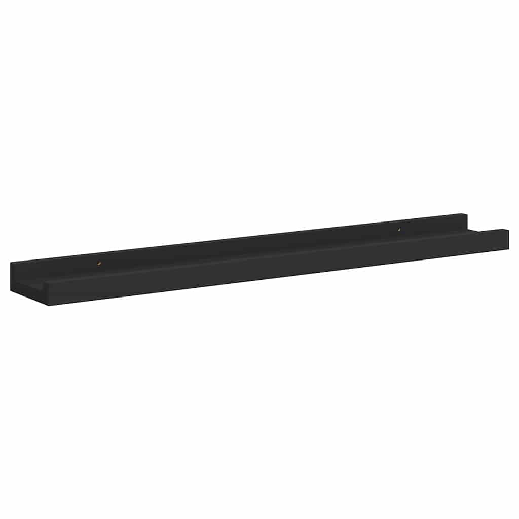 vidaXL Ράφια για Κορνίζες 2 τεμ. Μαύρα 60 x 9 x 3 εκ. από MDF