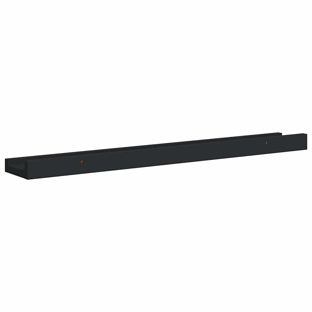 vidaXL Ράφια για Κορνίζες 2 τεμ. Μαύρα 60 x 9 x 3 εκ. από MDF