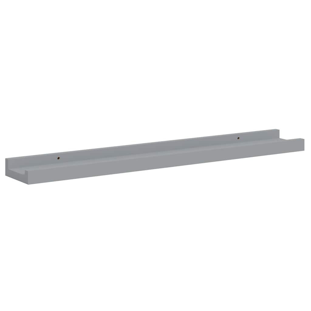 vidaXL Ράφια για Κορνίζες 2 τεμ. Γκρι 60 x 9 x 3 εκ. από MDF