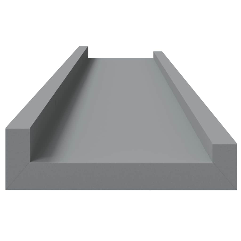 vidaXL Ράφια για Κορνίζες 2 τεμ. Γκρι 80 x 9 x 3 εκ. από MDF