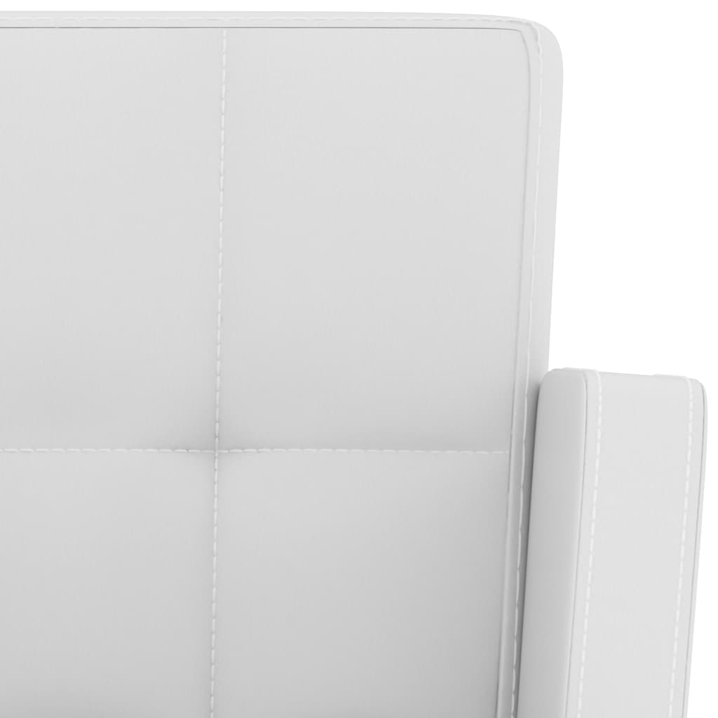vidaXL Σκαμπό Μπαρ 2 τεμ. Λευκά από Συνθετικό Δέρμα