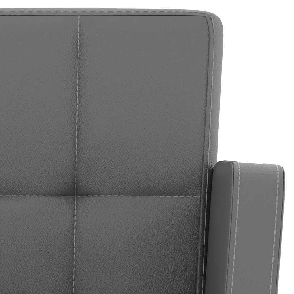 vidaXL Σκαμπό Μπαρ 2 τεμ. Γκρι από Συνθετικό Δέρμα