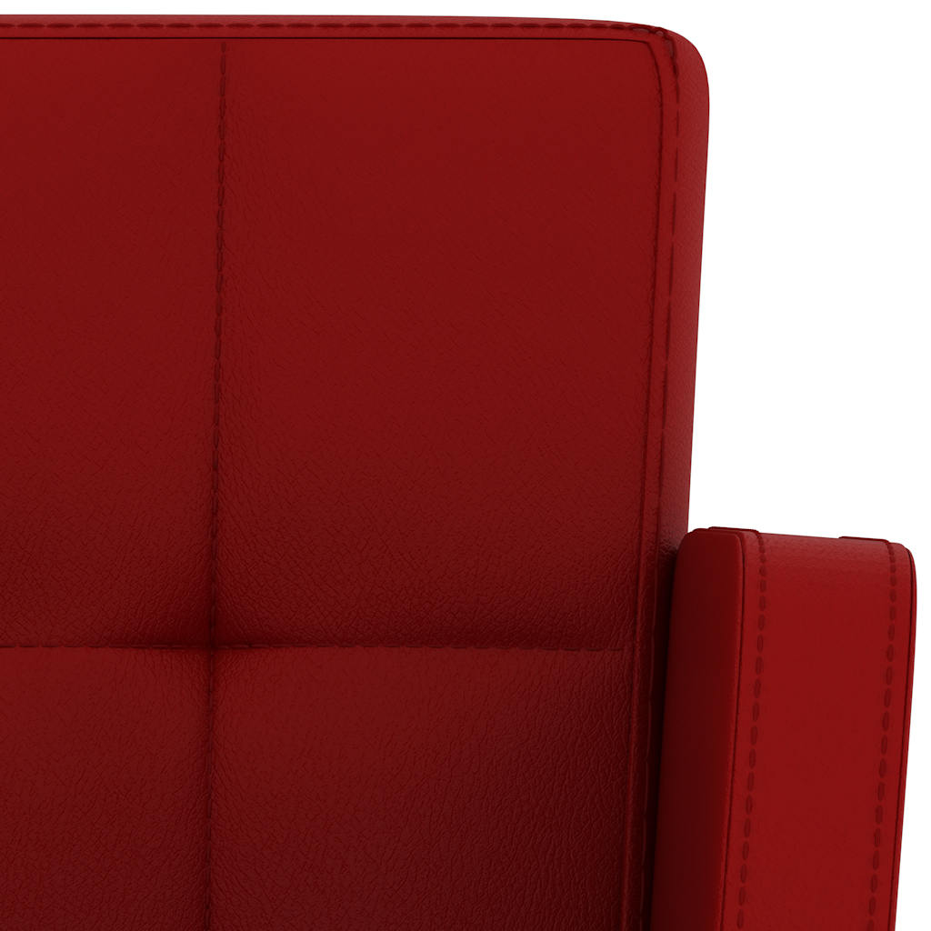 vidaXL Σκαμπό Μπαρ 2 τεμ. Μπορντό από Συνθετικό Δέρμα