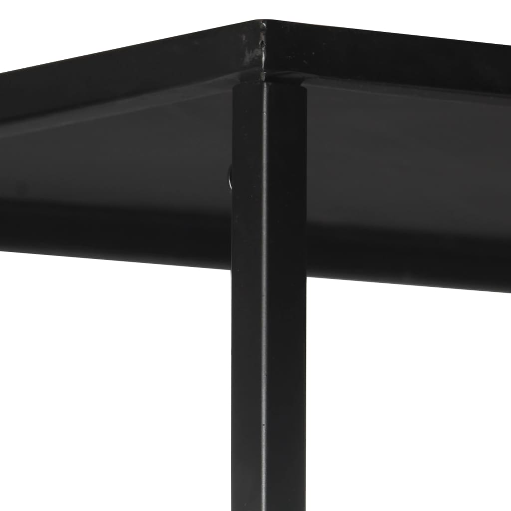 vidaXL Βιβλιοθήκη 80x35x180 εκ. από Ακατέργαστο Ξύλο Μάνγκο & Σίδηρο