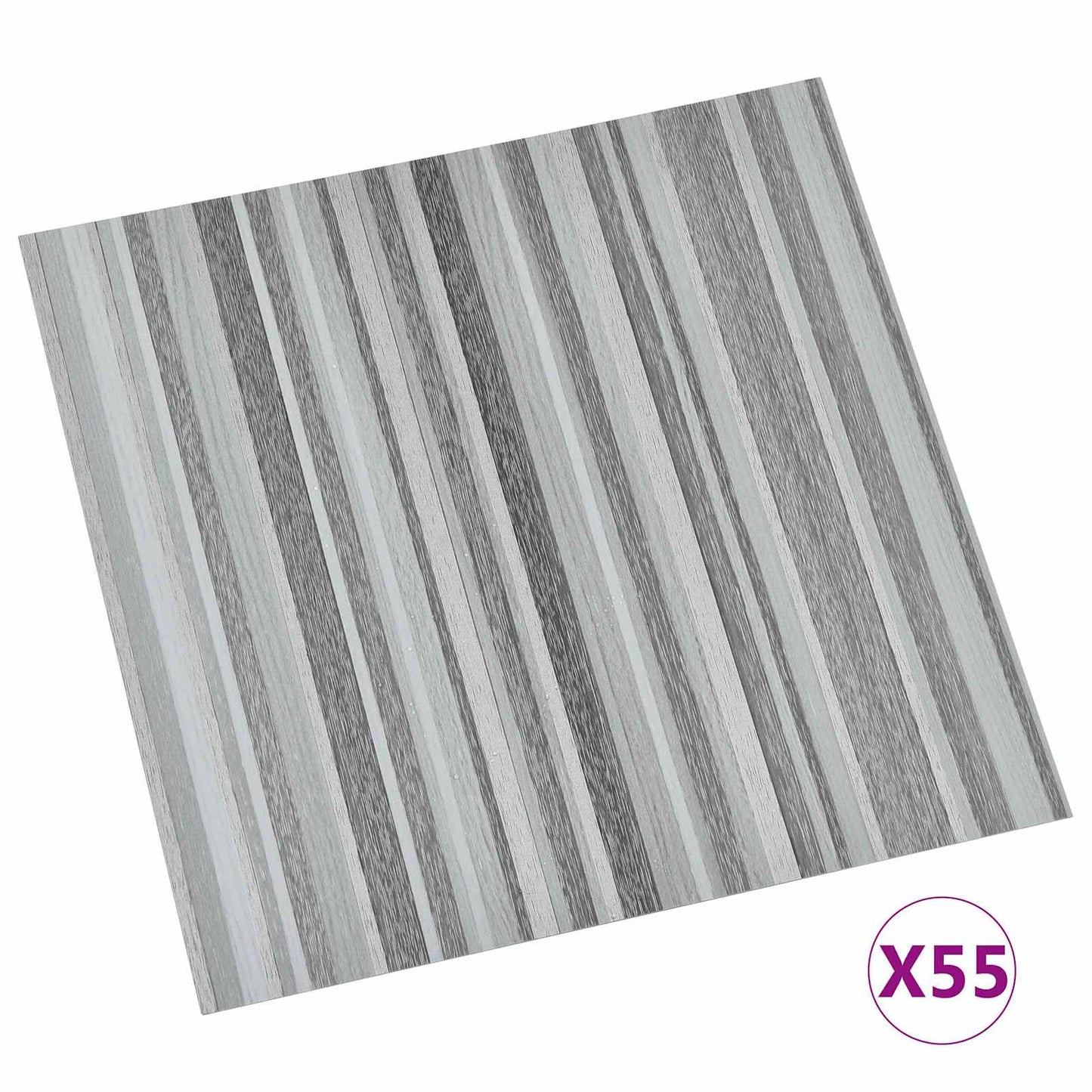 vidaXL Πλάκες Δαπέδου 5,11 τ.μ. 55 pcs PVC Ρίγες