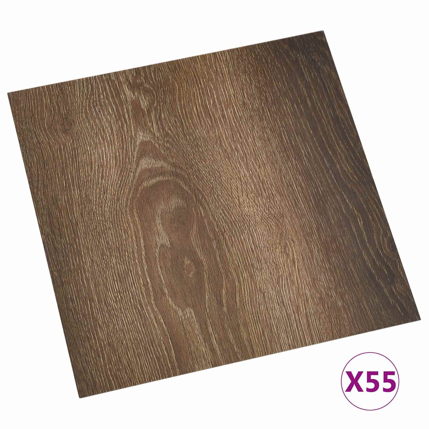 vidaXL Πλάκες Δαπέδου 5,11 τ.μ. 55 pcs PVC Παλαιωμένο ξύλο