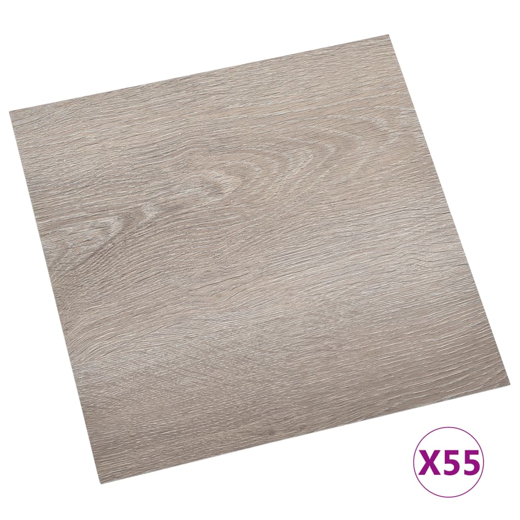 vidaXL Δάπεδο Αυτοκόλλητο Taupe 55 τεμ. 5,11 μ² από PVC