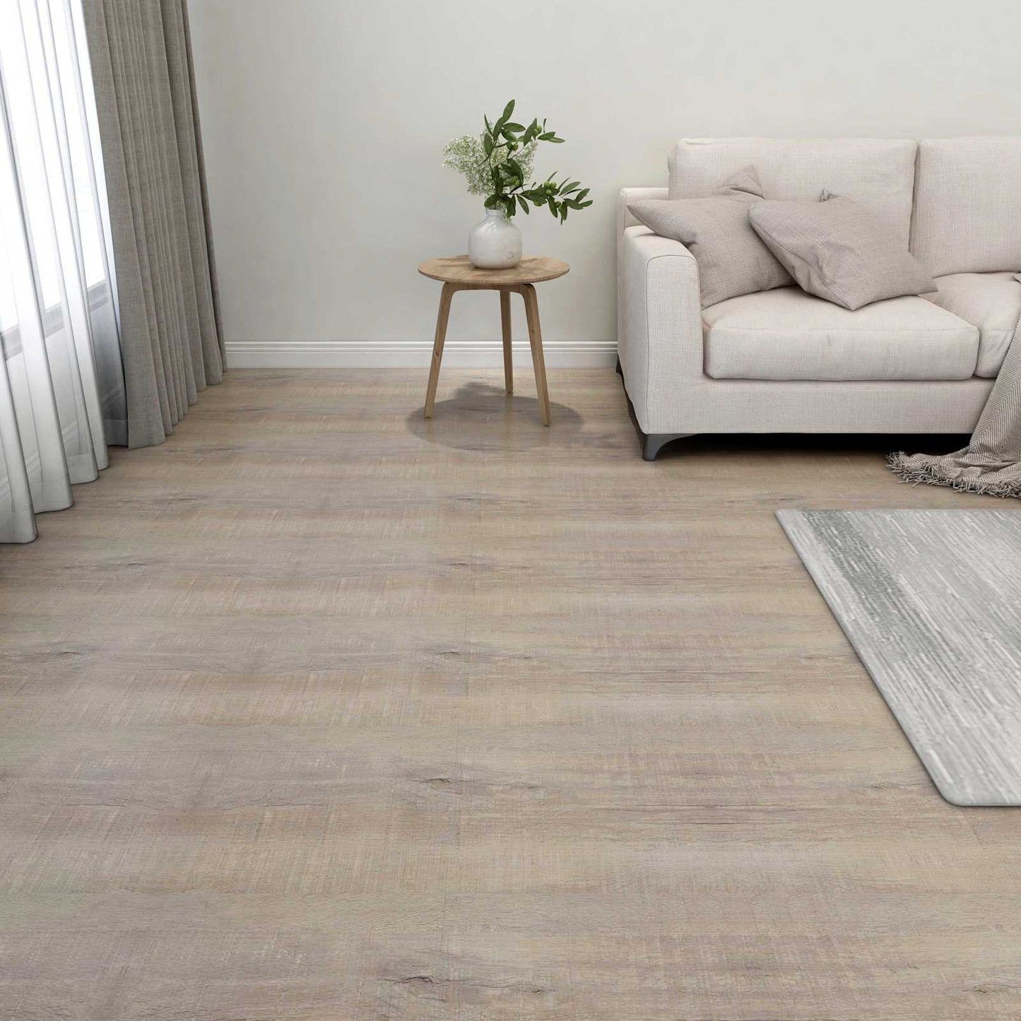 vidaXL Πλάκες Δαπέδου Taupe 5,11 τ.μ. 55 τεμ. PVC