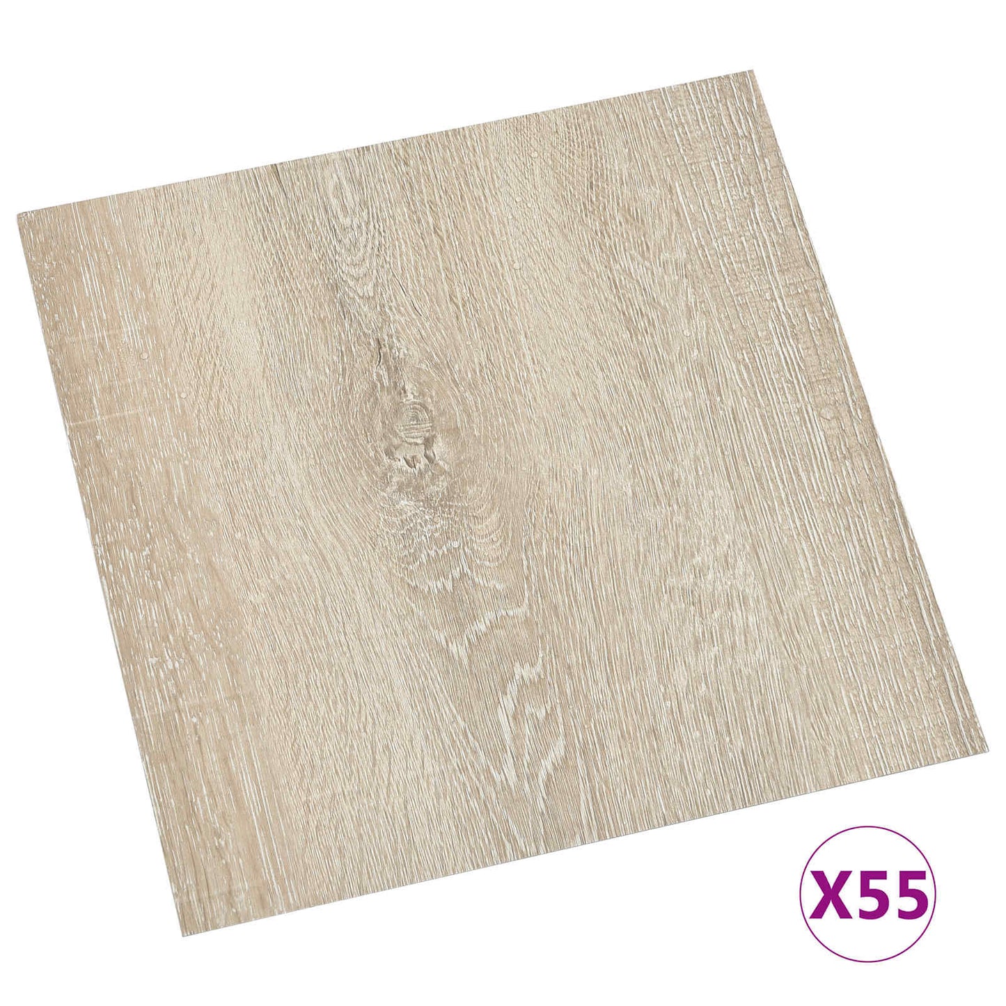 vidaXL Πλάκες Δαπέδου Μπεζ 5,11 τ.μ. 55 τεμ. PVC