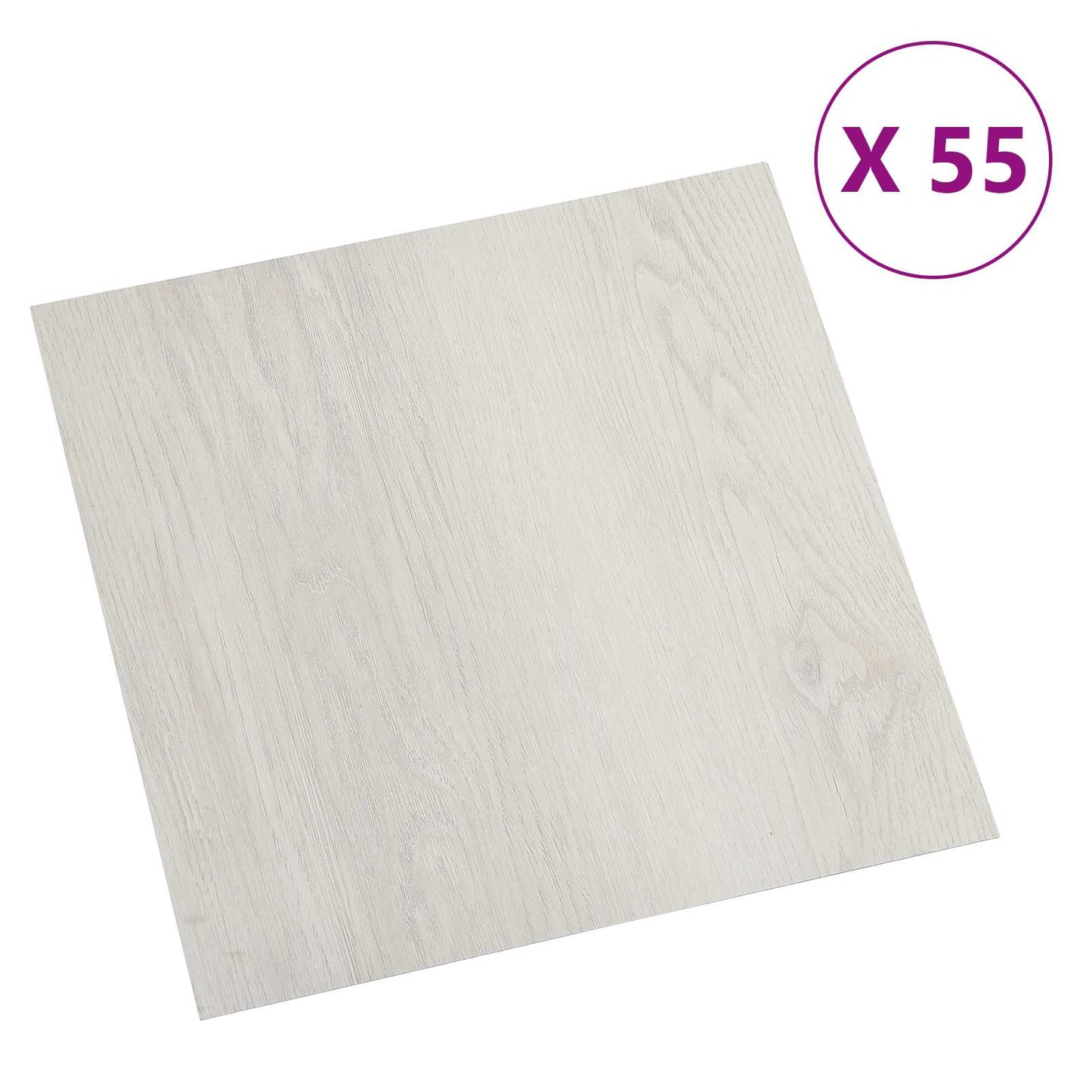 vidaXL Πλάκες Δαπέδου 5,11 τ.μ. 55 pcs PVC Ανοιχτό μπεζ.