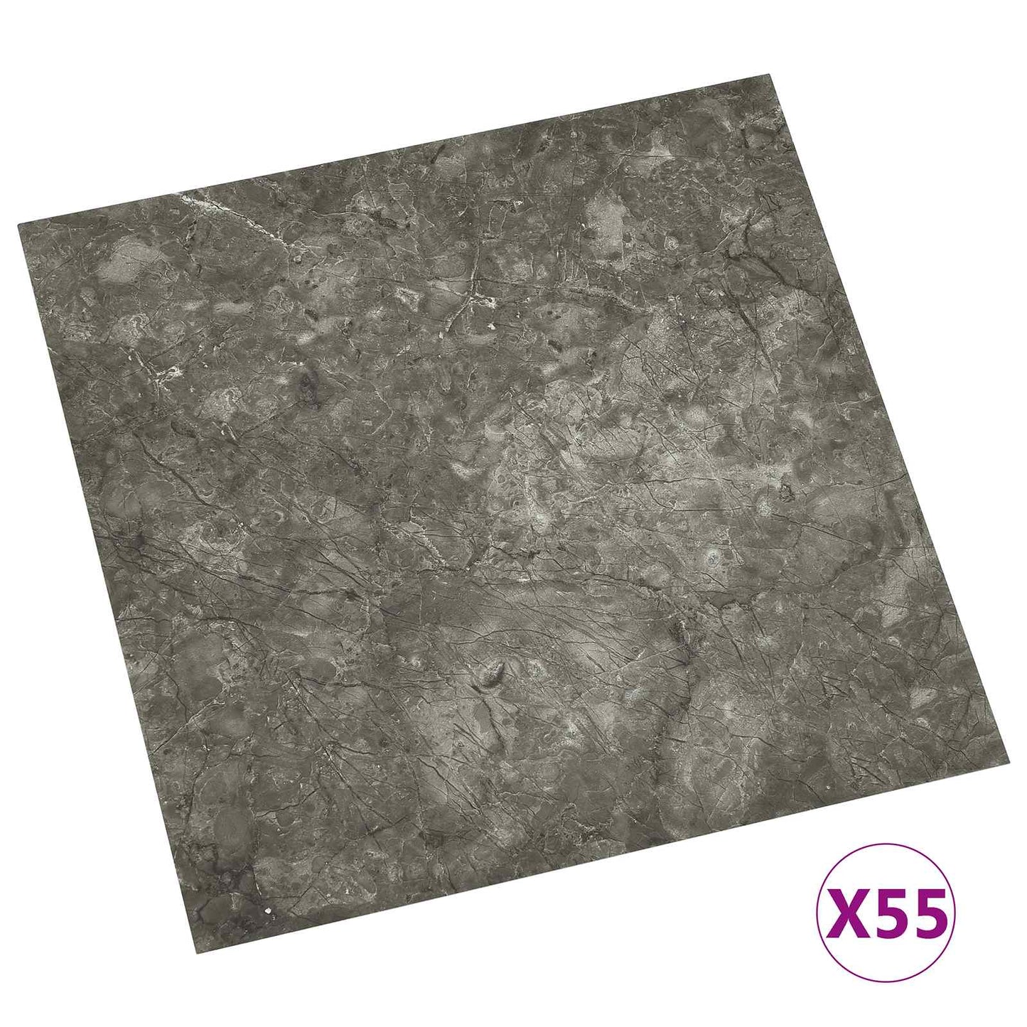 vidaXL Πλάκες Δαπέδου 5,11 τ.μ. 55 pcs PVC Γκρι και Λευκό