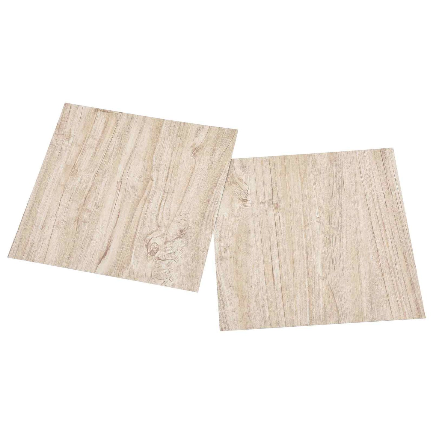 vidaXL Πλάκες Δαπέδου 5,11 τ.μ. 55 pcs PVC Λευκό και Ξύλινο Χρώμα
