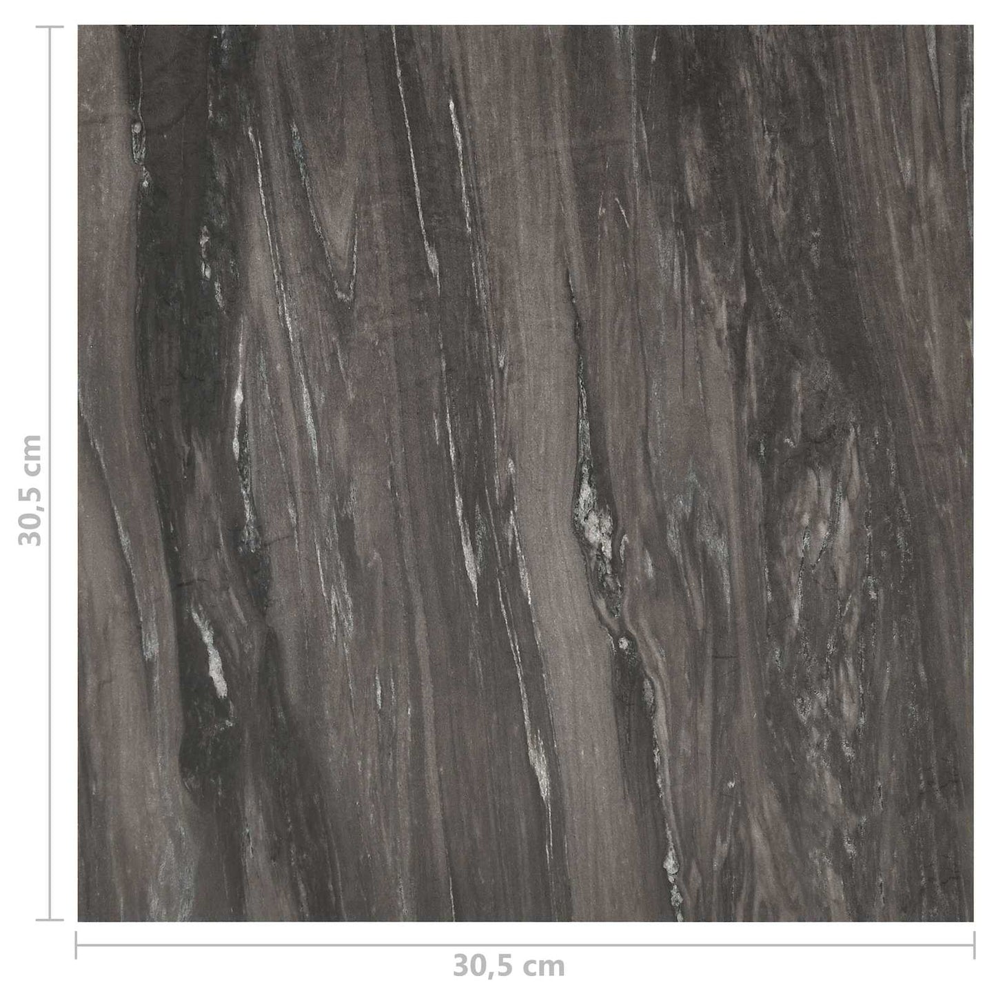 vidaXL Πλάκες Δαπέδου 55 pcs Σκούρο Γκρι 5,11 τ.μ. PVC