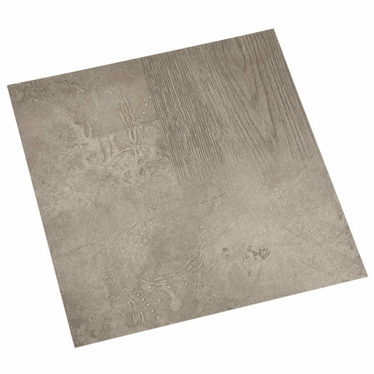 vidaXL Πλάκες Δαπέδου 5,11 τ.μ. 55 pcs PVC Σκούρο Καφέ και Γκρι