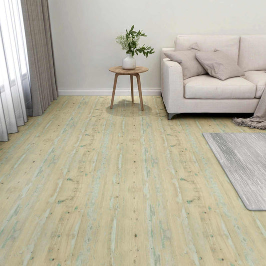 vidaXL Πλάκες Δαπέδου 5,11 τ.μ. 55 pcs PVC Λευκό και Ανοιχτό Καφέ