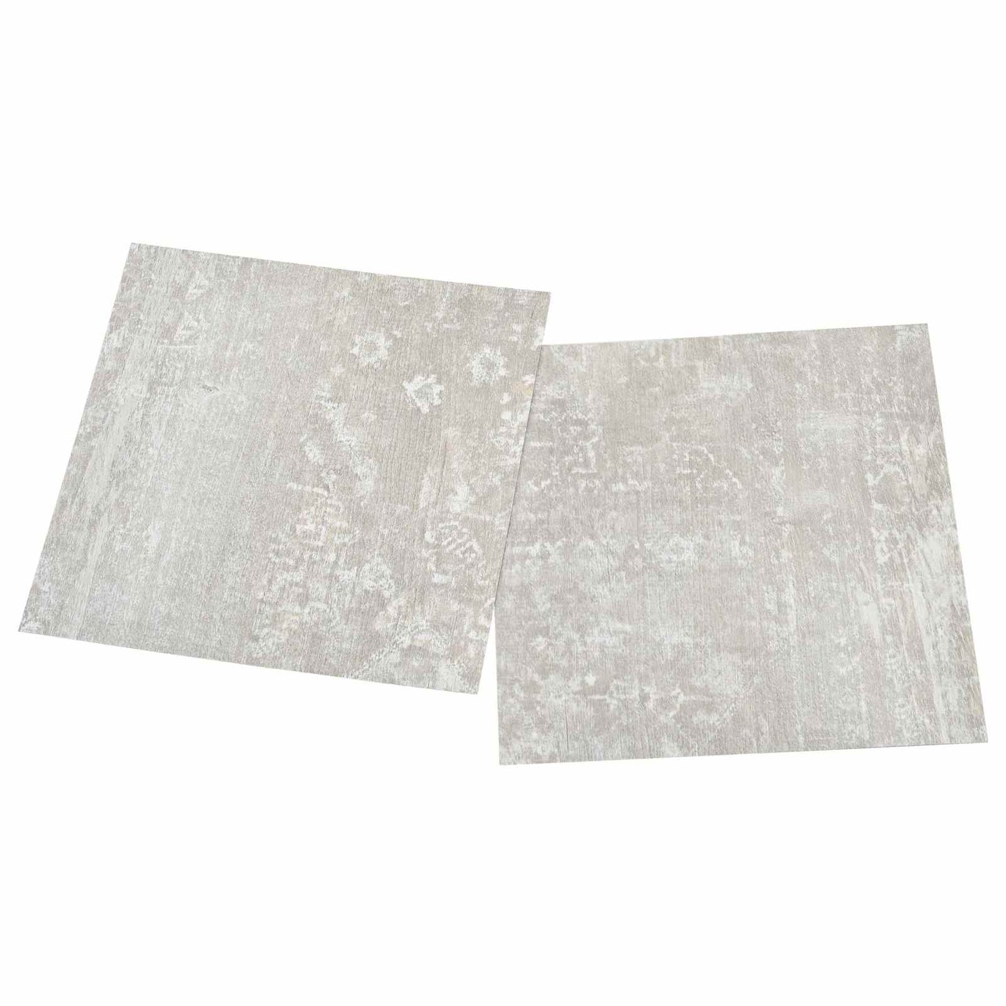 vidaXL Πλάκες Δαπέδου 5,11 τ.μ. 55 pcs PVC Λευκό και Ξύλο