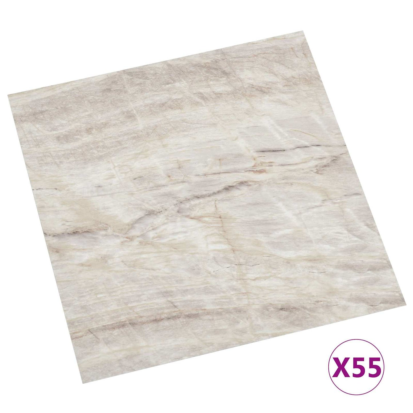 vidaXL Πλάκες Δαπέδου 5,11 τ.μ. 55 pcs PVC Καφέ και μπεζ
