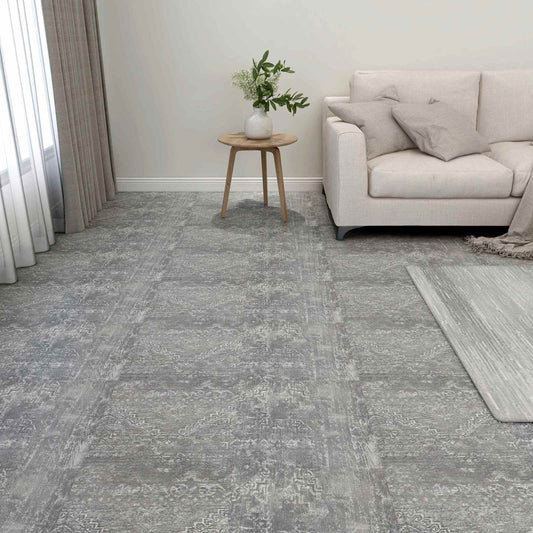 vidaXL Πλάκες Δαπέδου 55 pcs Σκυρόχρωμο Γκρι 5,11 τ.μ. PVC