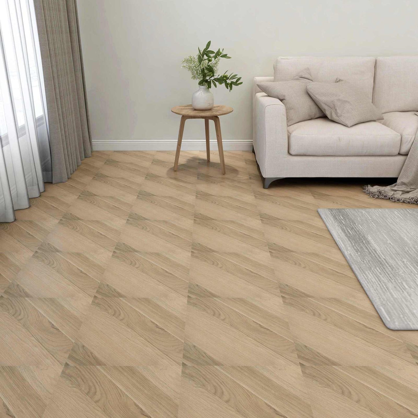 vidaXL Πλάκες Δαπέδου 55 pcs Καφέ 5,11 τ.μ. PVC