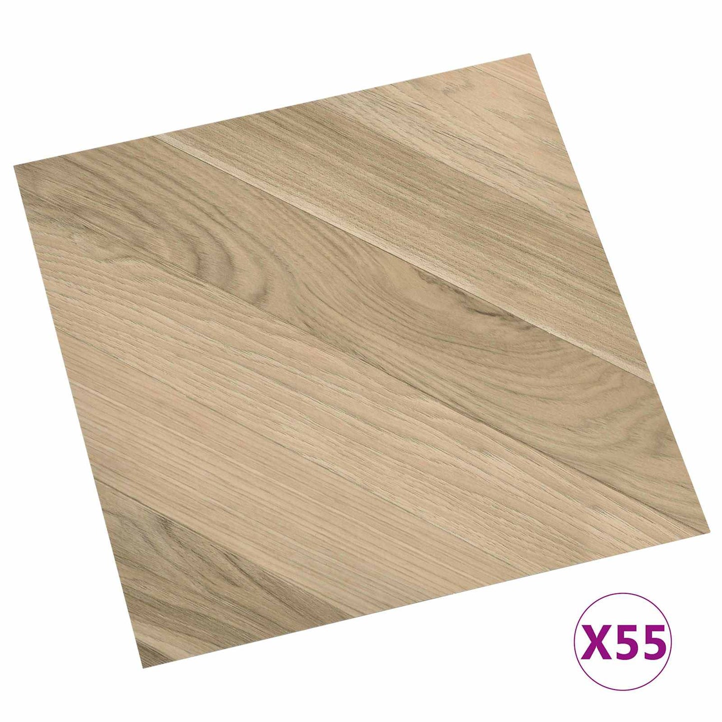 vidaXL Πλάκες Δαπέδου 55 pcs Καφέ 5,11 τ.μ. PVC