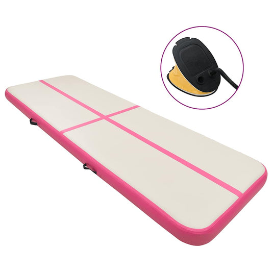 vidaXL Στρώμα Ενόργανης Φουσκωτό Ροζ 600 x 100 x 15 εκ. PVC με Τρόμπα