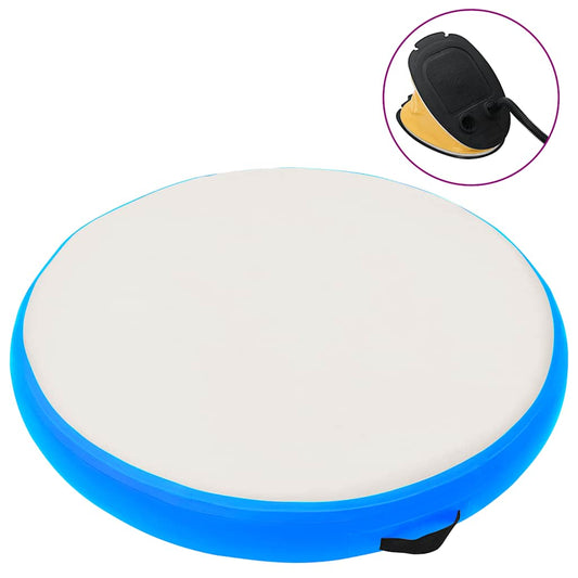 vidaXL Στρώμα Γυμναστικής Φουσκωτό Μπλε 100x100x20 εκ. PVC με Τρόμπα