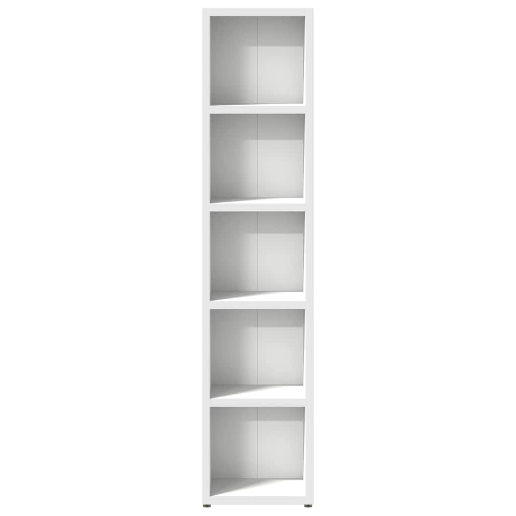 vidaXL Έπιπλα για CD 2 τεμ. Λευκά 21x16x93,5 εκ. από Μοριοσανίδα