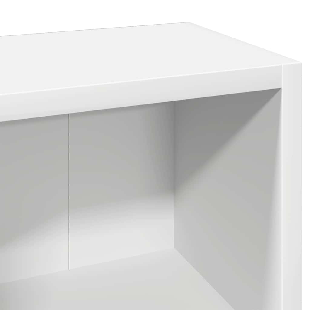 vidaXL Έπιπλα για CD 2 τεμ. Λευκά 21x16x93,5 εκ. από Μοριοσανίδα