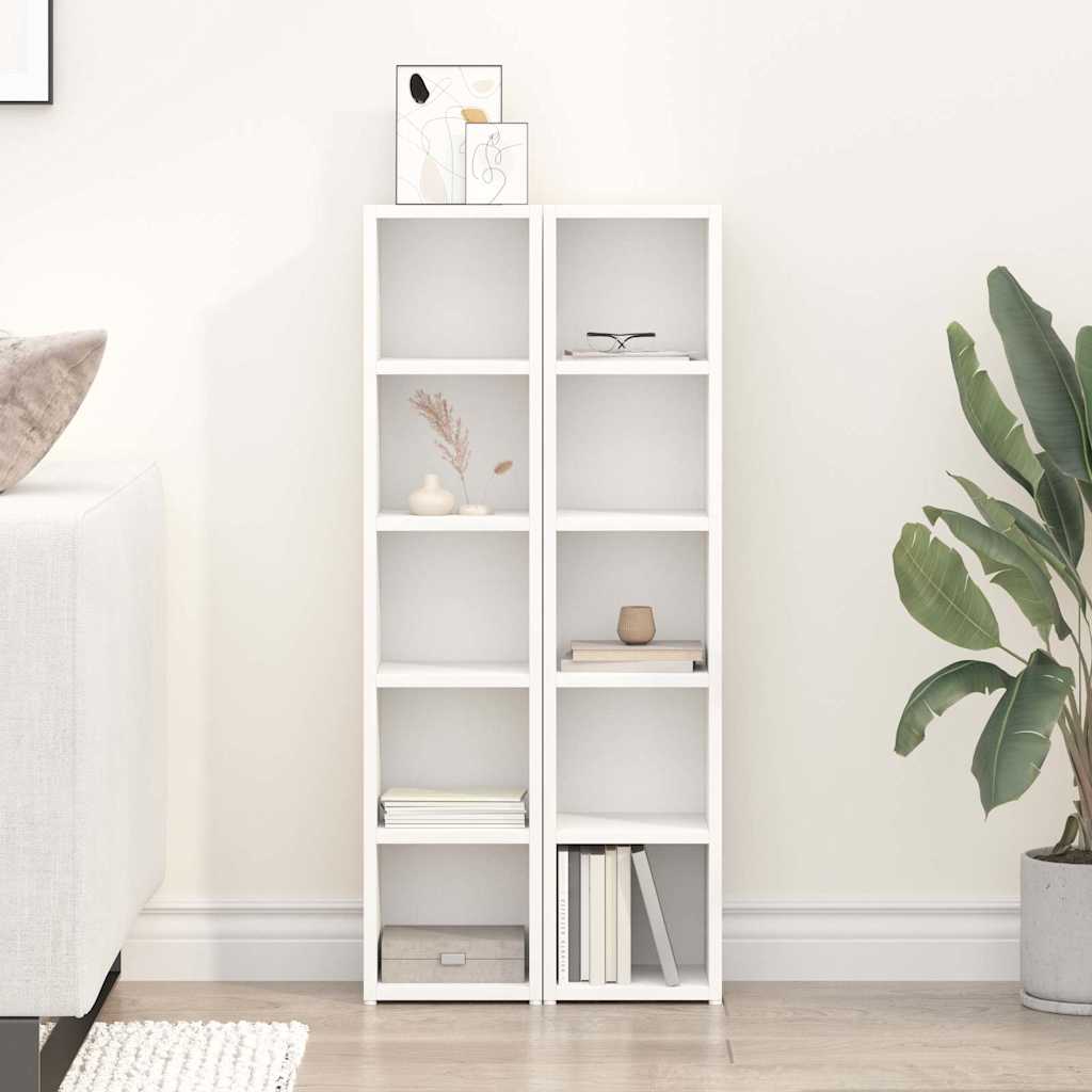 vidaXL Έπιπλα για CD 2 τεμ. Λευκά 21x16x93,5 εκ. από Μοριοσανίδα