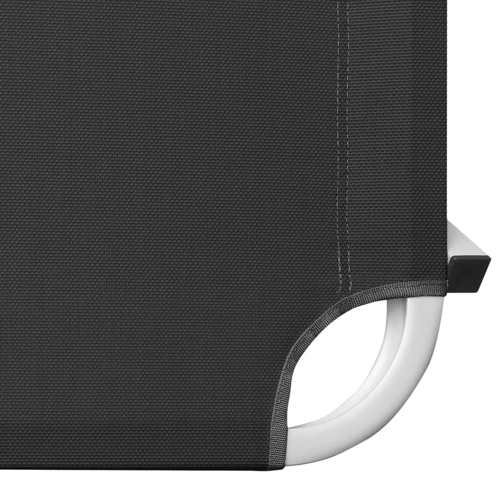 vidaXL Ξαπλώστρα Μαύρη από Αλουμίνιο και Textilene