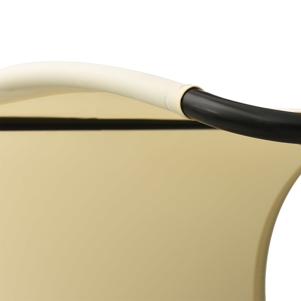 vidaXL Ξαπλώστρα Διπλή Μαύρη/Κρεμ από Textilene με Σκίαστρο