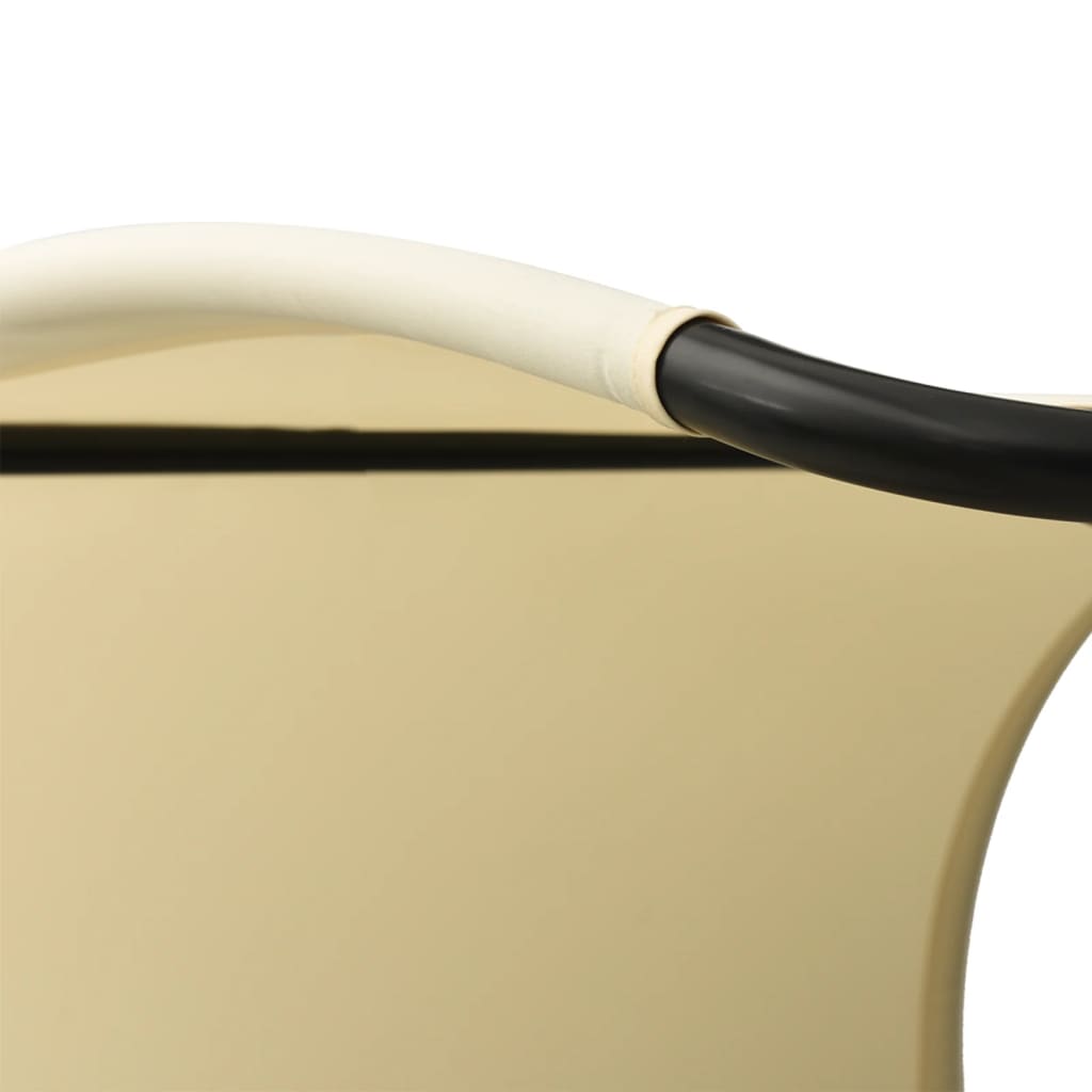 vidaXL Ξαπλώστρα Διπλή με Σκίαστρο Κρεμ από Textilene