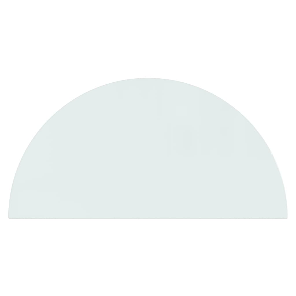 vidaXL Πλάκα Τζακιού Γυάλινη Ημικυκλική 1000x500 χιλ.