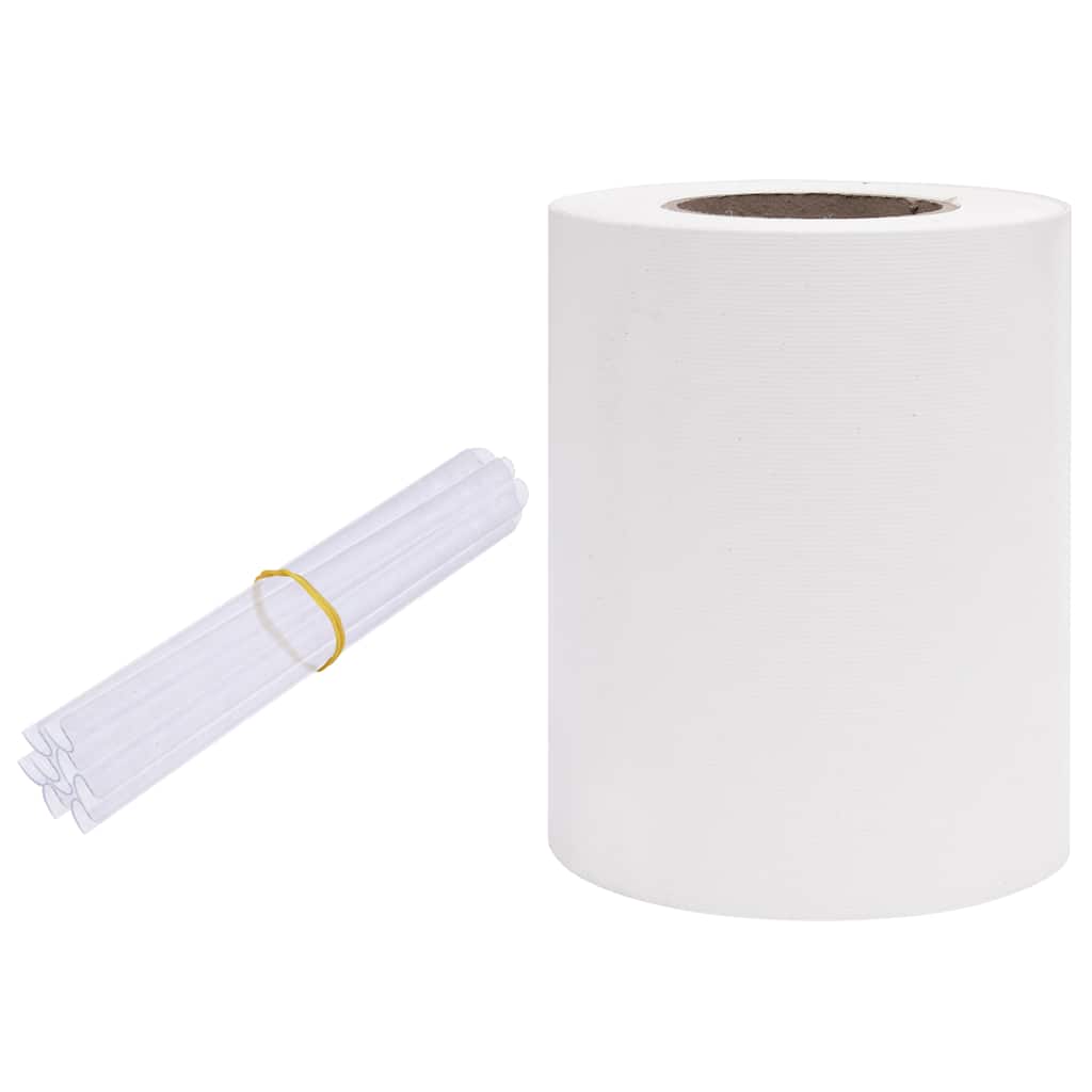 vidaXL Περίφραξη Προστατευτική Λευκή 35 x 0,19 μ. από PVC