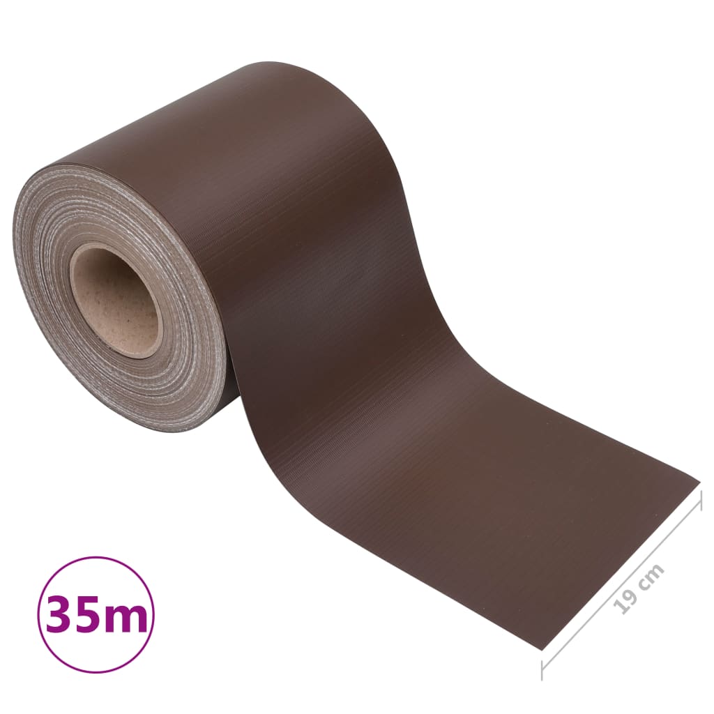 vidaXL Περίφραξη Προστατευτική Καφέ 35 x 0,19 μ. από PVC