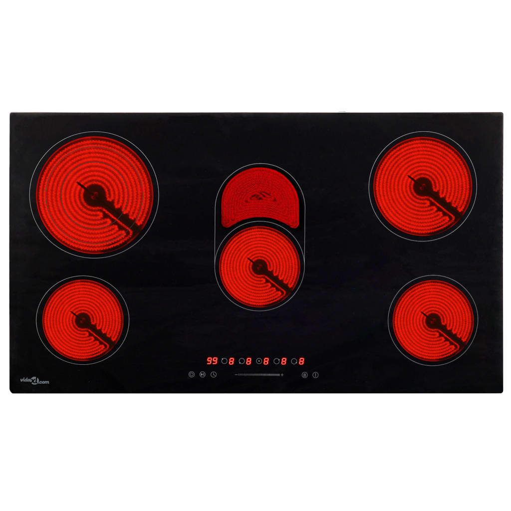 vidaXL Εστία Κεραμική με 5 Εστίες και Πλήκτρα Αφής 77 εκ. 8500 W