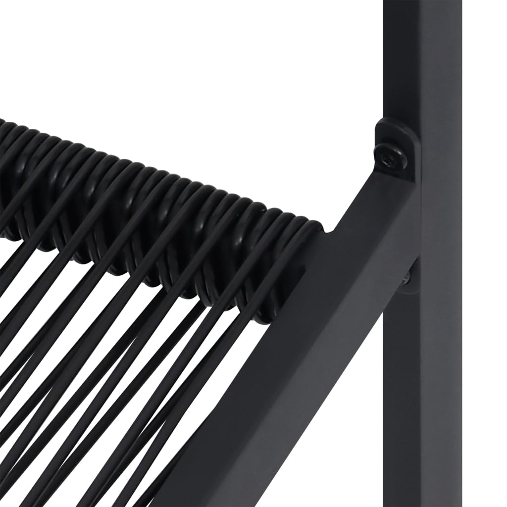 vidaXL Καρέκλες Kήπου 4 τεμ. Μαύρες από Ρατάν PVC