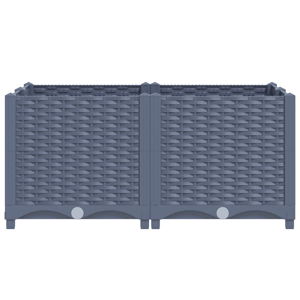 vidaXL Ζαρντινιέρα 80 x 80 x 38 εκ. από Πολυπροπυλένιο