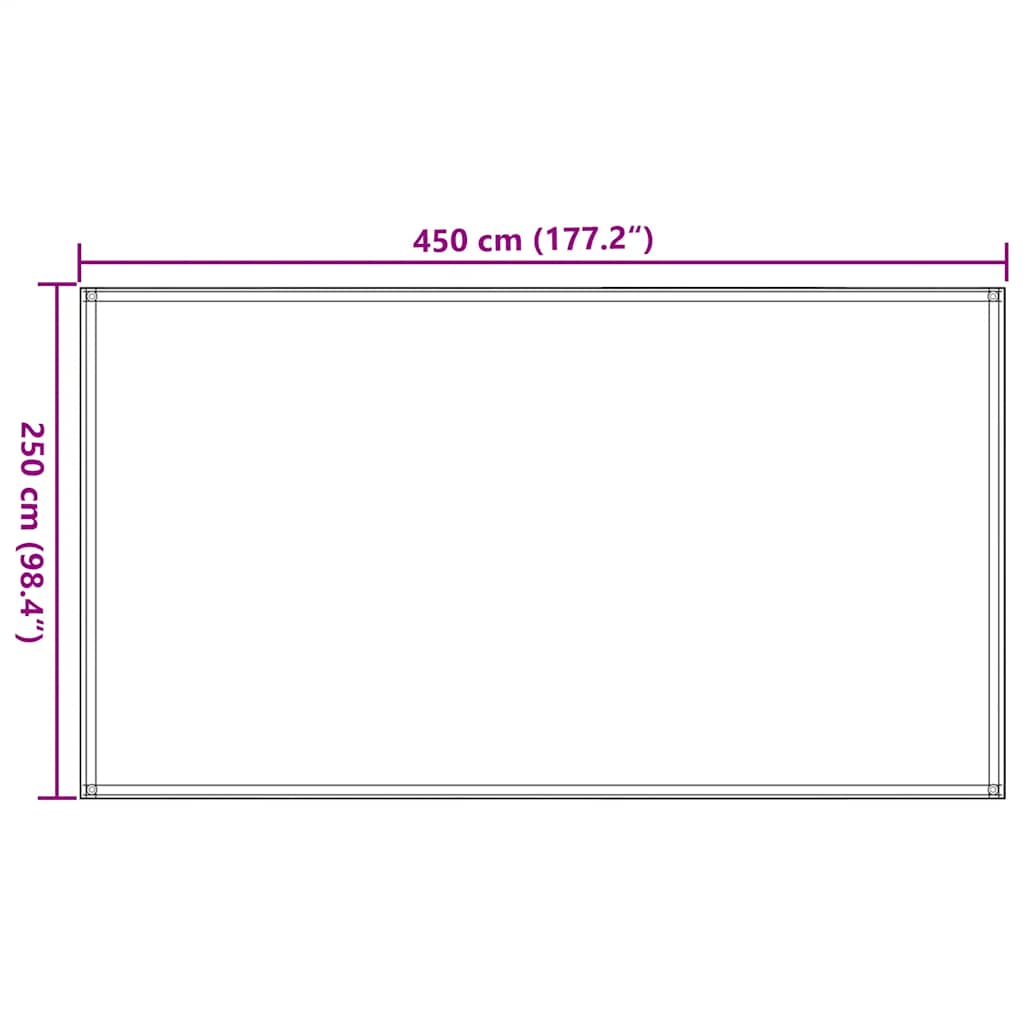 vidaXL Χαλί Σκηνής Σκούρο Πράσινο 250 x 450 εκ.