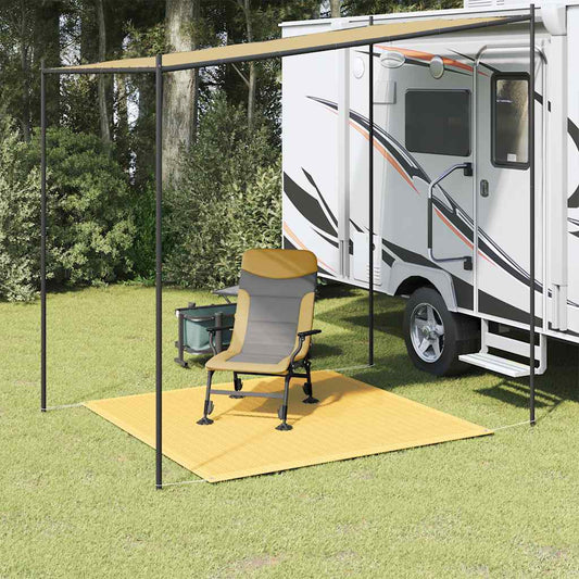 vidaXL Χαλί Σκηνής Μπεζ 250 x 250 εκ. από HDPE